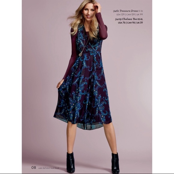 CAbi Treasure Paisley Floral Dress Size 8 - Picture 2 of 16